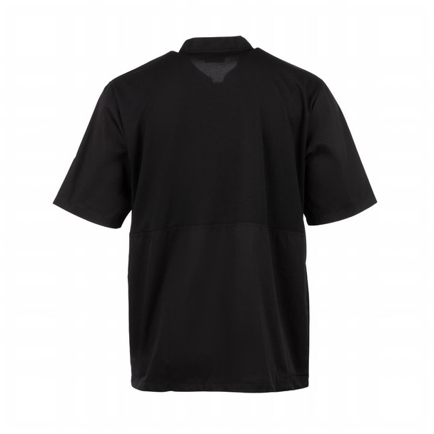 Chefs Works Montreal Cool Vent Unisex Short Sleeve Chefs Jacket Black 4XL B054-4XL