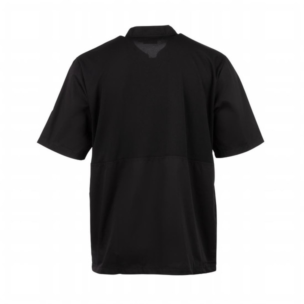 Chefs Works Montreal Cool Vent Unisex Short Sleeve Chefs Jacket Black XS B054-XS