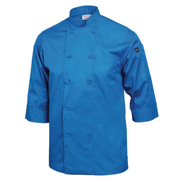 Chef Works Unisex Chefs Jacket Blue XS B178-XS