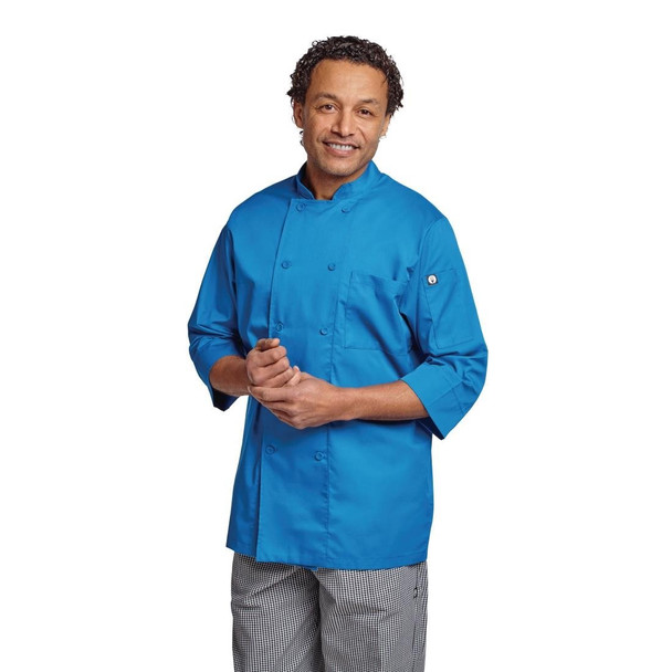 Chef Works Unisex Chefs Jacket Blue XS B178-XS