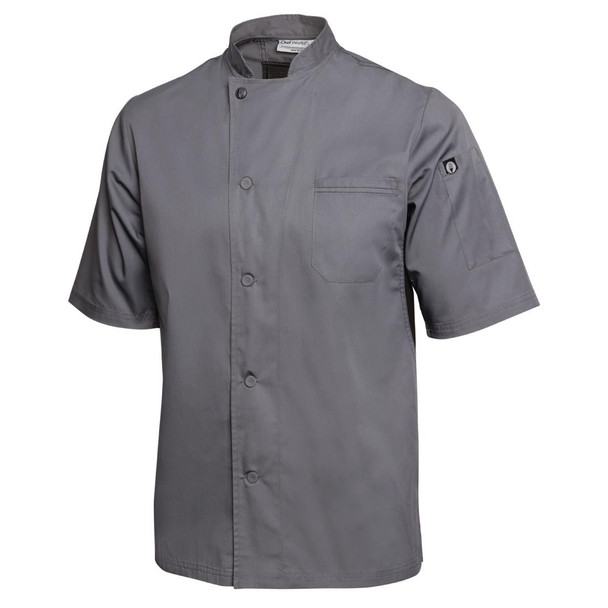 Chef Works Valais Signature Series Unisex Chefs Jacket Grey L B185-L