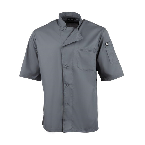 Chef Works Valais Signature Series Unisex Chefs Jacket Grey L B185-L