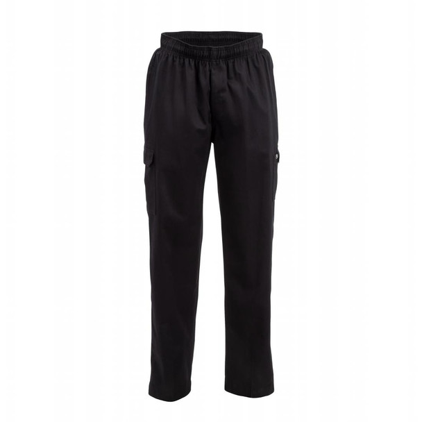 Chef Works Unisex Slim Fit Cargo Chefs Trousers Black L B222-L