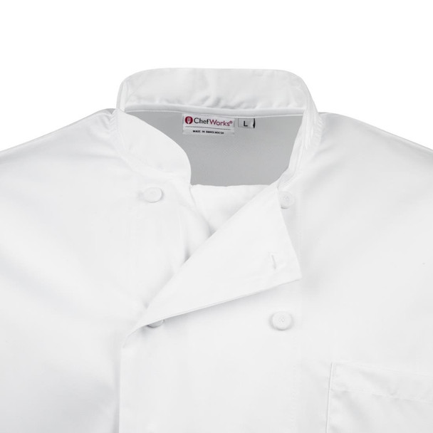 Chef Works Calgary Long Sleeve Cool Vent Unisex Chefs Jacket White 2XL B649-XXL