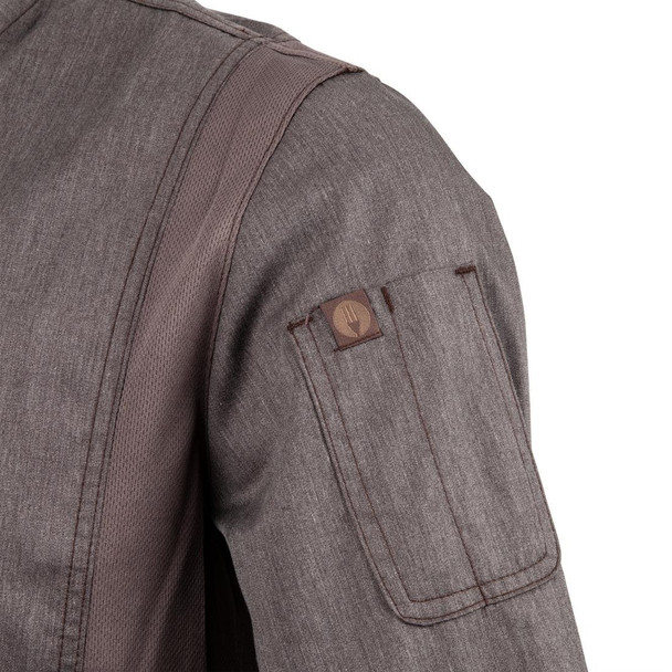 Chef Works Hartford Lightweight L/S Zipper Coat Graphite Size S BB263-S