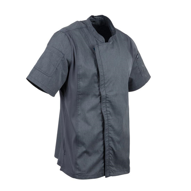 Chef Works Unisex Springfield Lightweight Short Sleeve Zipper Coat Ink Blue Size S BB267-S