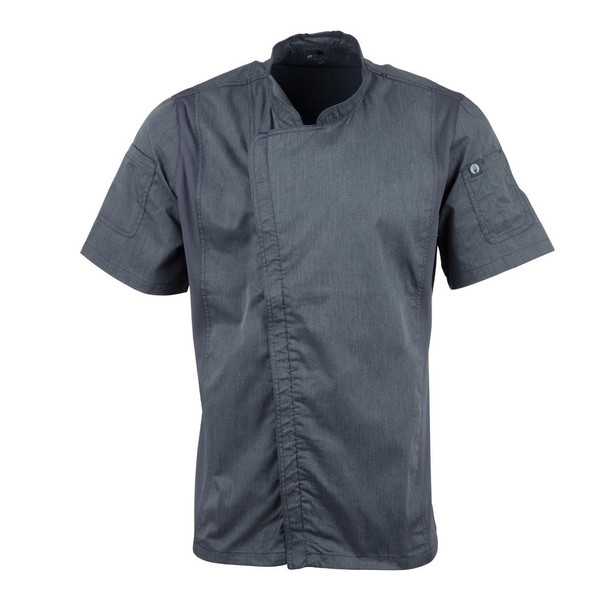 Chef Works Unisex Springfield Lightweight Short Sleeve Zipper Coat Ink Blue Size S BB267-S