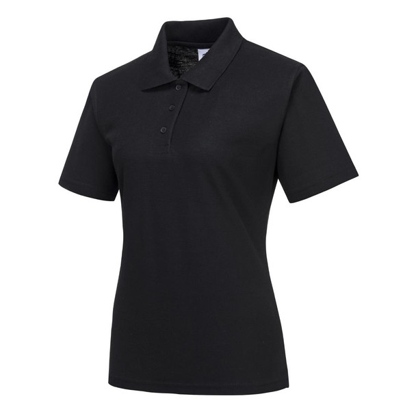 Ladies Polo Shirt Black L BB474-L