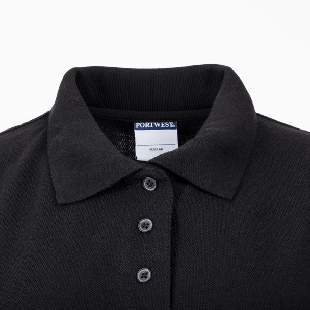 Ladies Polo Shirt Black XL BB474-XL