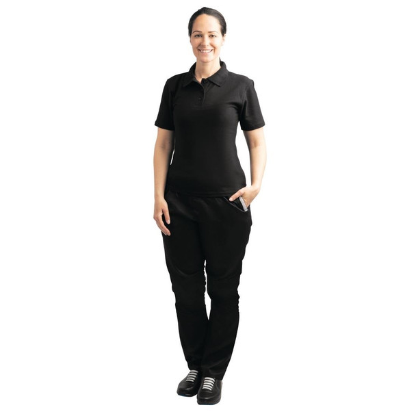 Ladies Polo Shirt Black XXL BB474-XXL