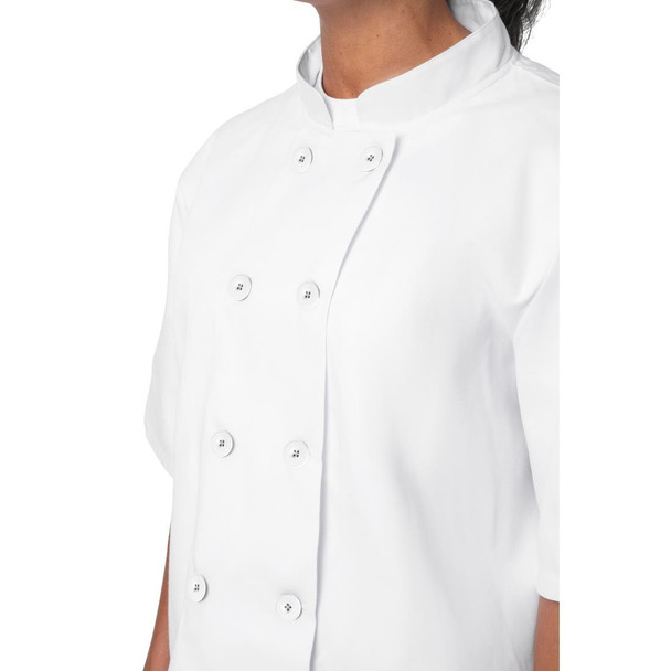 Nisbets Essentials Short Sleeve Chefs Jacket White S (Pack of 2) BB547-S