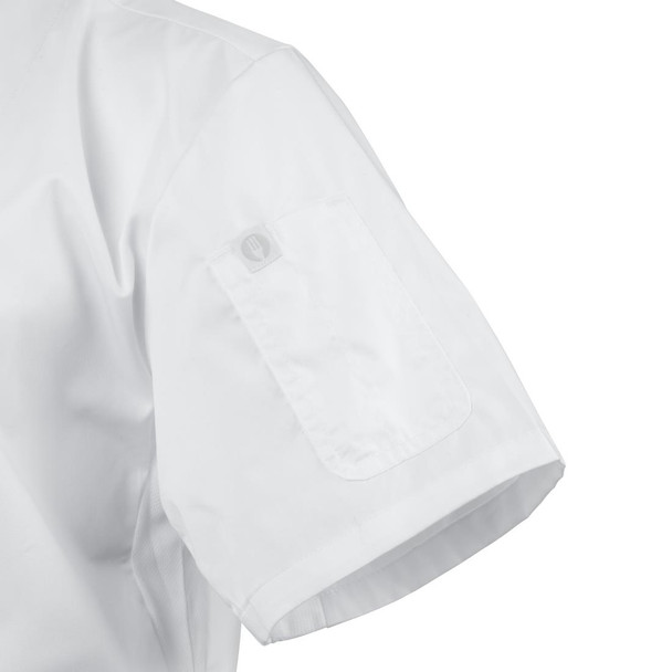 Chef Works Cannes Short Sleeve Chefs Jacket Size M BB669-M