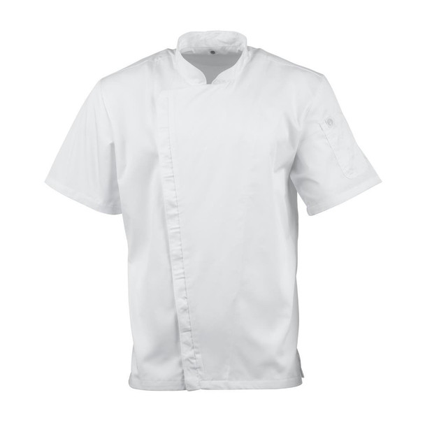 Chef Works Cannes Short Sleeve Chefs Jacket Size M BB669-M