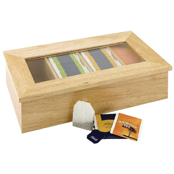 Olympia Hevea Wood Tea Box CB808