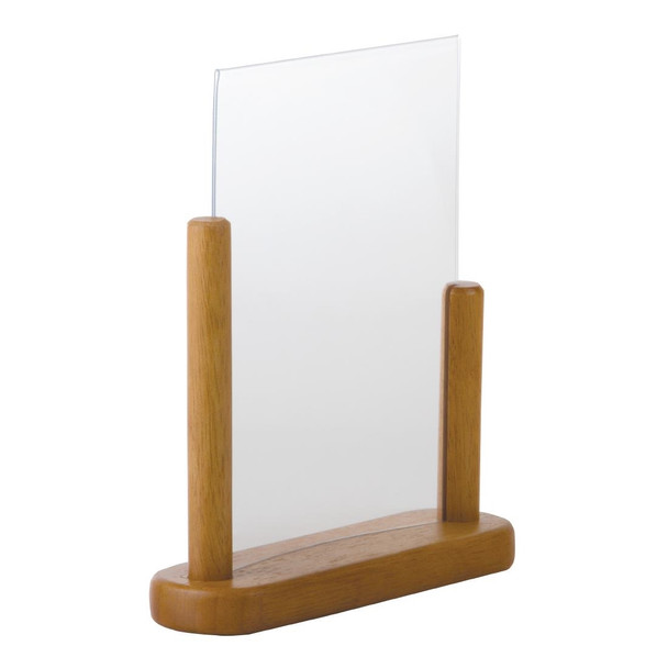 Securit Acrylic Menu Holder With Wooden Frame A5 CE408