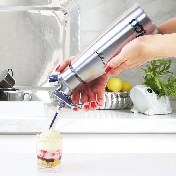 ICO Stainless Steel Whipped Cream Dispenser Silver 500ml CH037