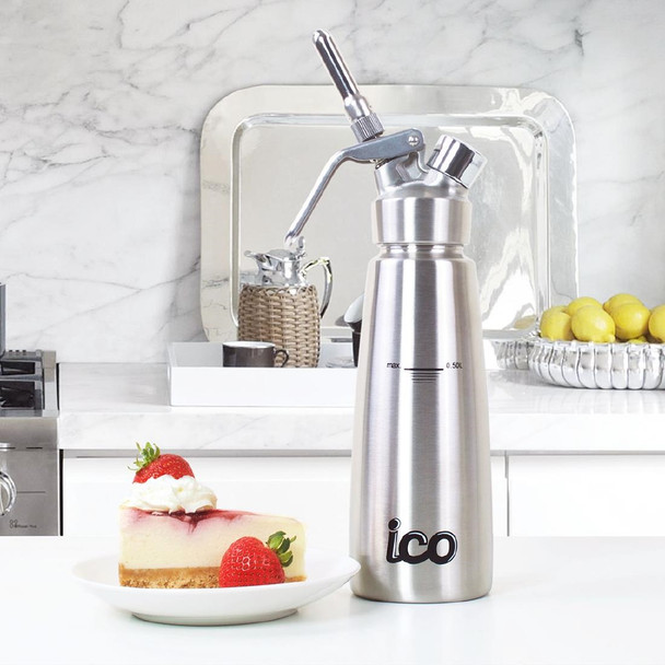 ICO Stainless Steel Whipped Cream Dispenser Silver 500ml CH037