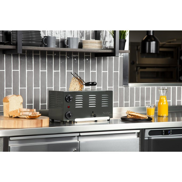 Rowlett Regent 4 Slot Toaster Quartz Grey with 2x Additional Elements CH174