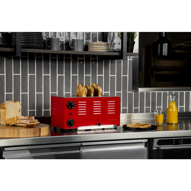 Rowlett Regent 4 Slot Toaster Traffic Red with 2x Additional Elements CH175
