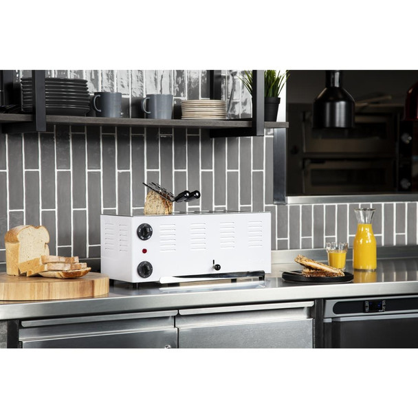 Rowlett Regent 6 Slot Toaster White with 2x Additional Elements CH176