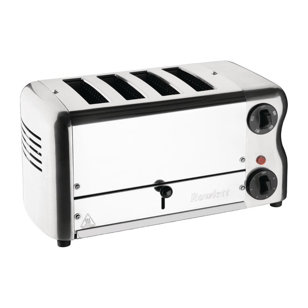 Rowlett Esprit 4 Slot Toaster Chrome w/2x Additional Elements & Sandwich Cage CH181