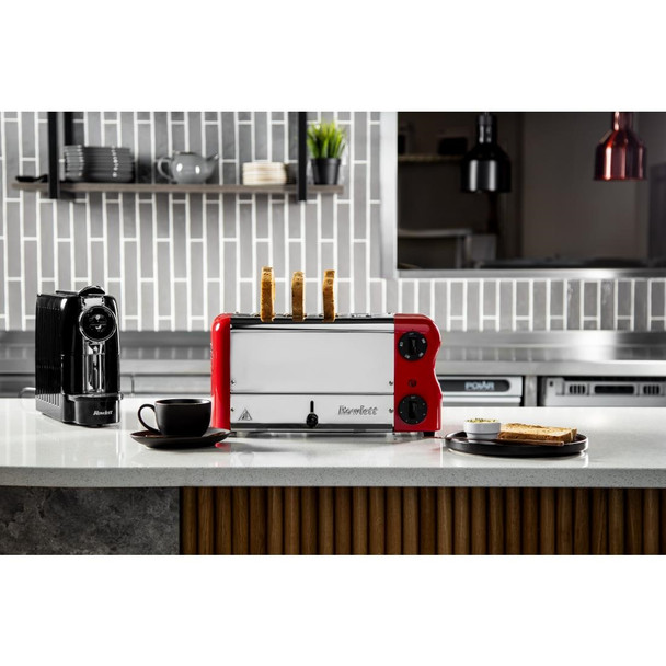 Rowlett Esprit 4 Slot Toaster Traffic Red w/2x Additional Elements & Sandwich Cage CH184