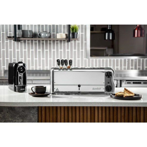 Rowlett Esprit 6 Slot Toaster Chrome w/2x Additional Elements & Sandwich Cage CH185