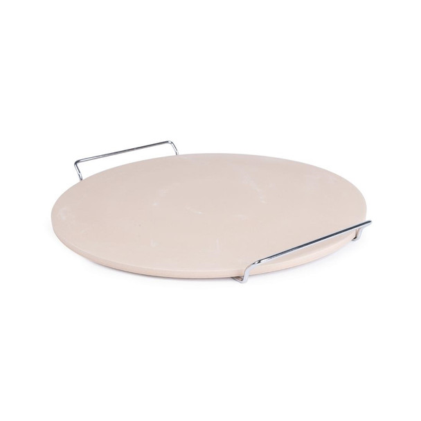 Round Pizza Stone with Metal Serving Rack 15in CL714