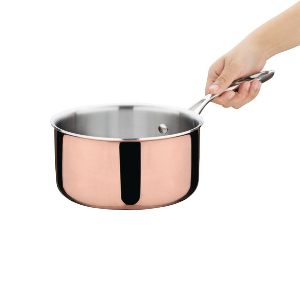 Vogue Induction Tri Wall Copper Saucepan 180mm CM675