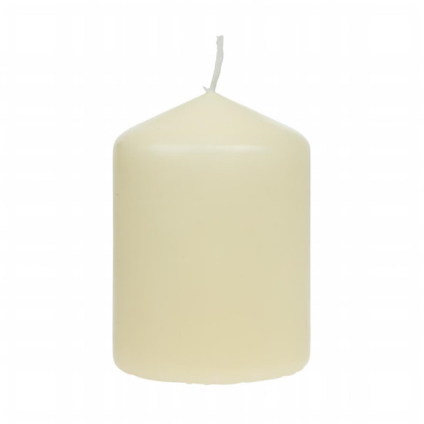 Ivory Pillar Short 3inch Candle (Pack of 12) CR448