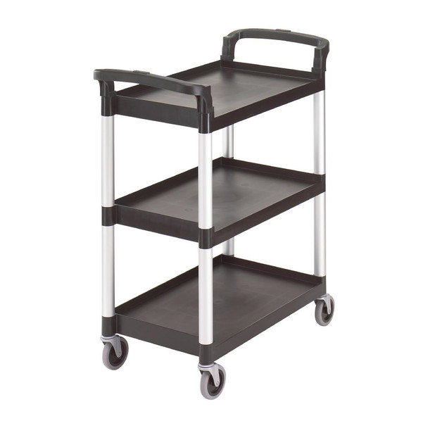 Cambro Three Shelf Utility Cart Black CT349