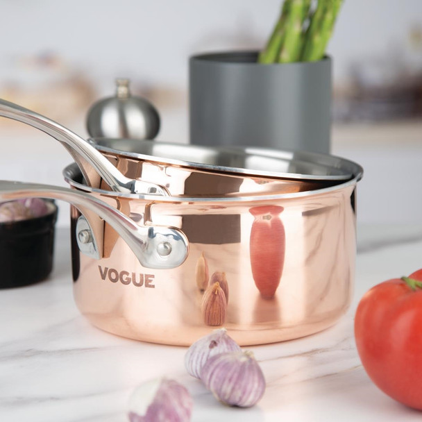 Vogue Induction Tri Wall Copper Saucepan 160mm CT998