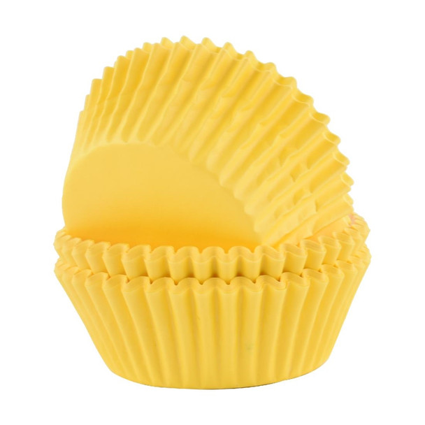 PME Block Colour Cupcake Cases Yellow, Pack of 60 CX139