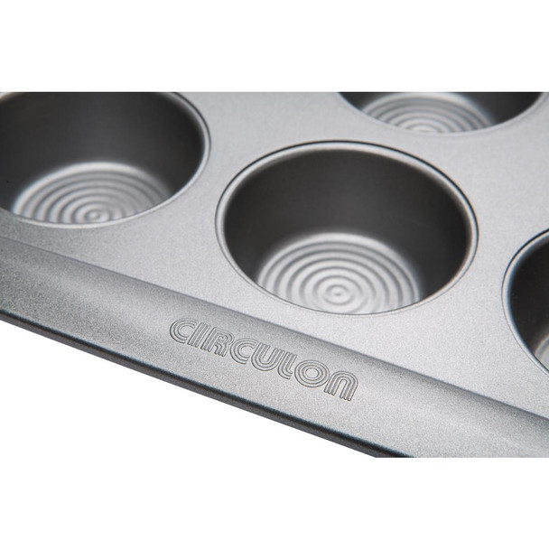 Circulon Carbon Steel Muffin Tin 12 Cup DE505