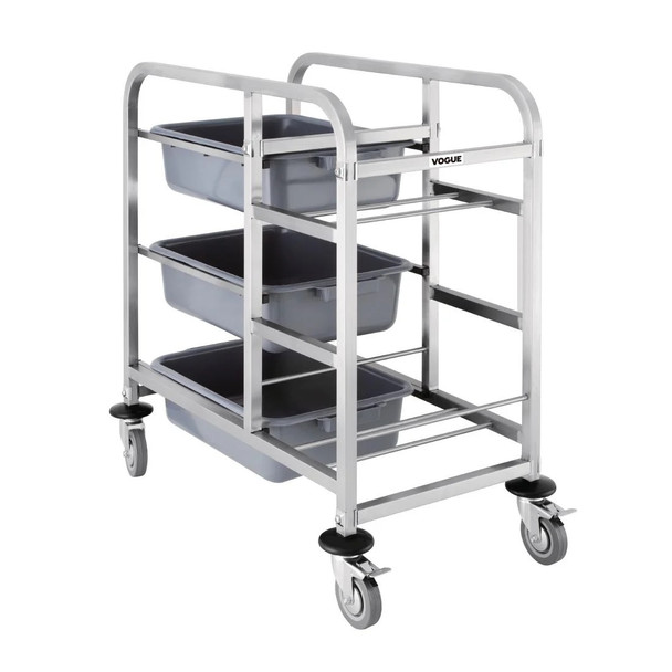 Vogue Stainless Steel Bussing Trolley DK738