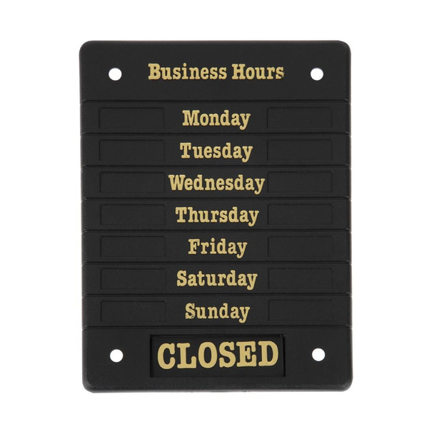 Beaumont Adjustable Opening Hours Display DL226