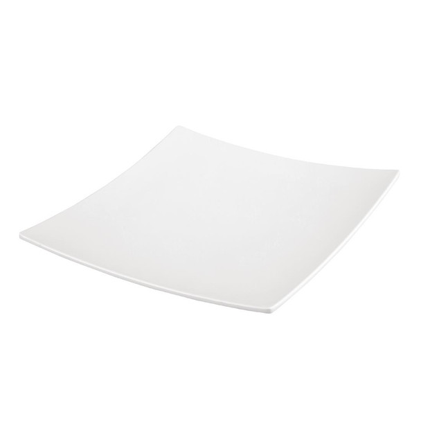 Olympia Kristallon Curved Square Melamine Plate White 300mm DP140