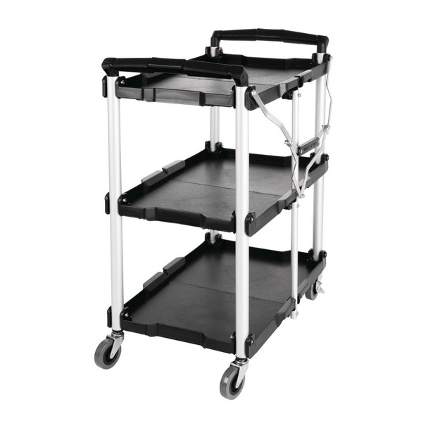 Vogue 3 Tier PP Folding Trolley Black DT429