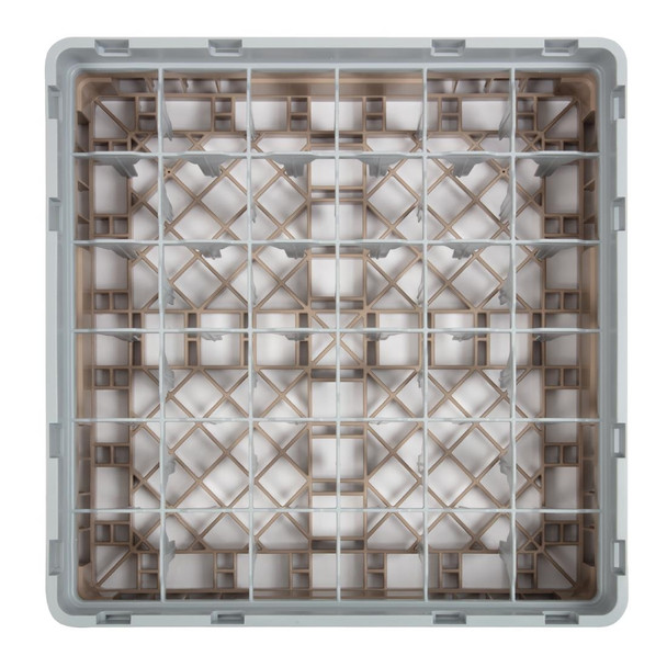 Cambro Camrack Beige 36 Compartments Max Glass Height 92mm DW558