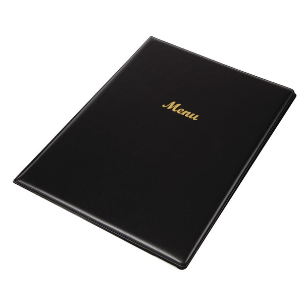 Olympia PVC Menu Cover Black A4 E217