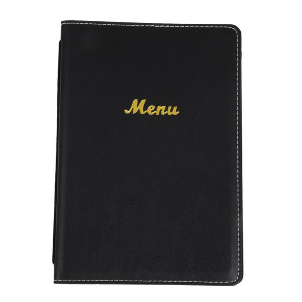 Olympia Faux Leather Menu Cover A5 Black E223