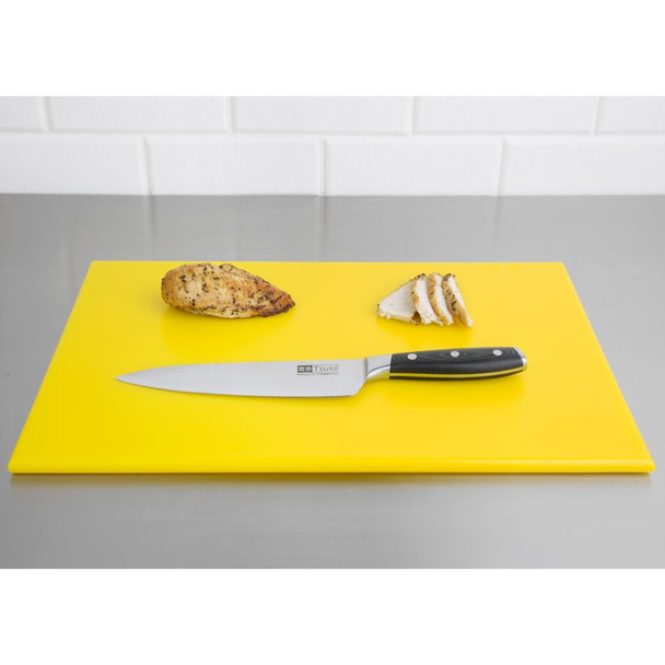 Hygiplas Anti Microbial High Density Yellow Chopping Board F156