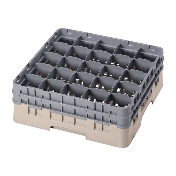 Cambro Camrack Beige 25 Compartments Max Glass Height 155mm FD071