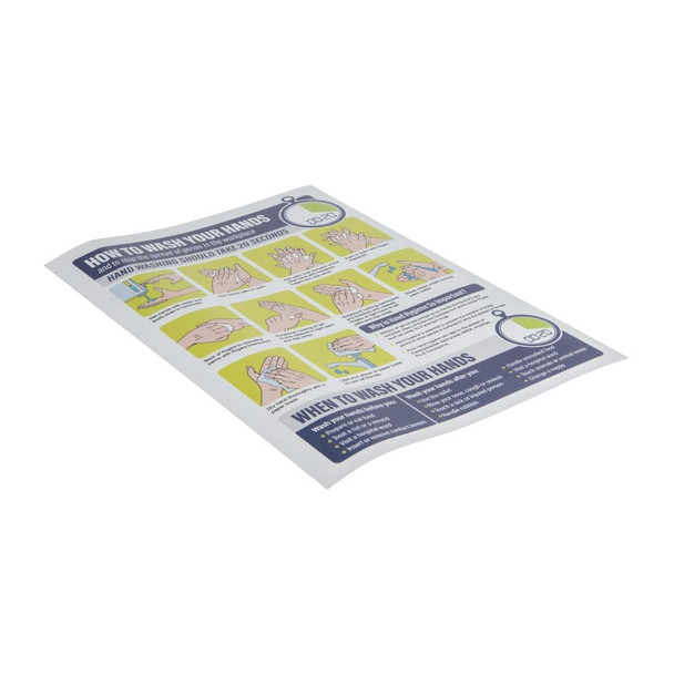 How To Wash Your Hands Sign A4 Self-Adhesive FJ978