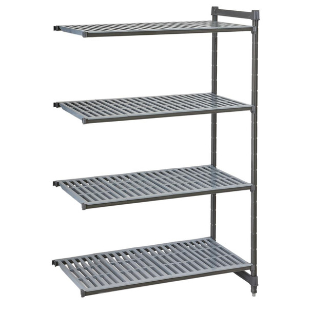 Cambro Camshelving Basics Plus Add-On Unit 4 Tier With Vented Shelves 1830H x 1175W x 460D mm FW614