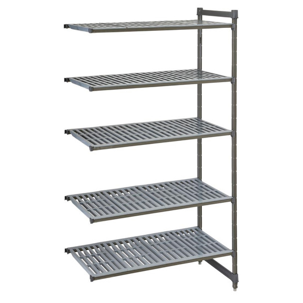Cambro Camshelving Basics Plus Add-On Unit 5 Tier With Vented Shelves 2140H x 1175W x 460D mm FW662