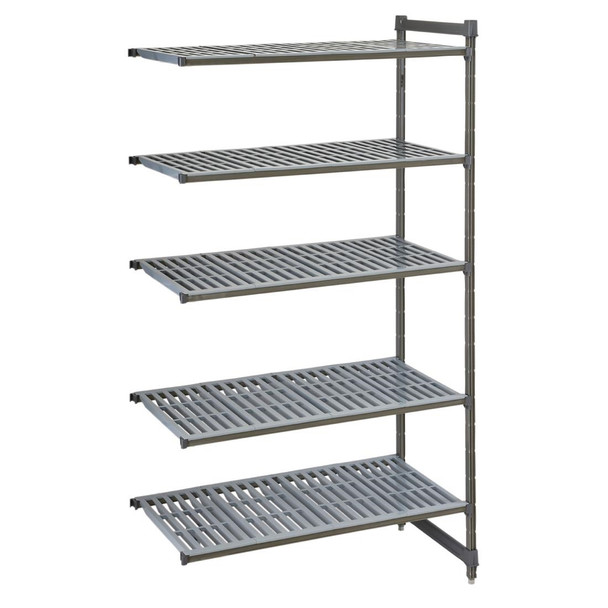 Cambro Camshelving Basics Plus Add-On Unit 5 Tier With Vented Shelves 2140H x 1480W x 460D mm FW663