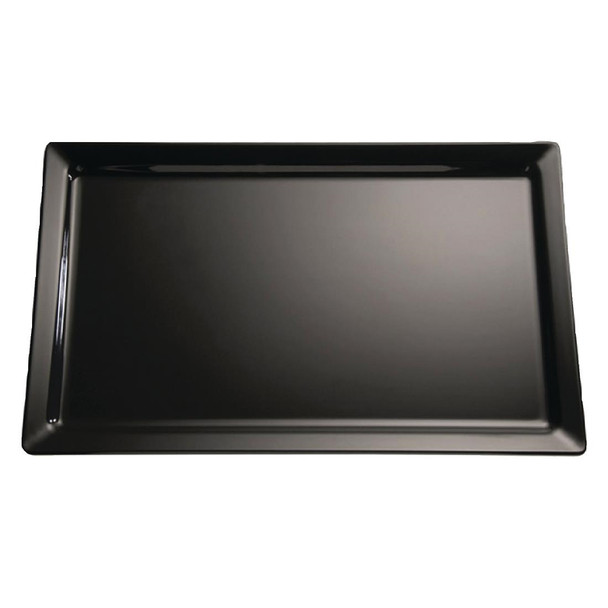 APS Pure Melamine Tray Black GN 1/1 GF121