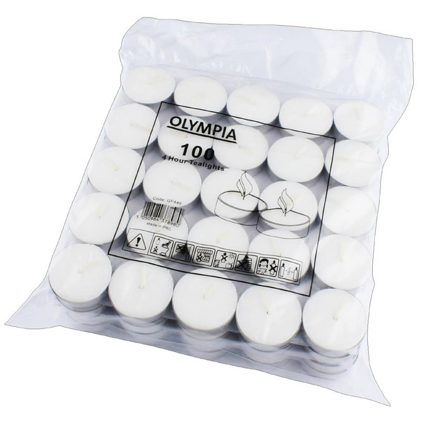 Olympia 4 Hour Tealights (Pack of 100) GF448