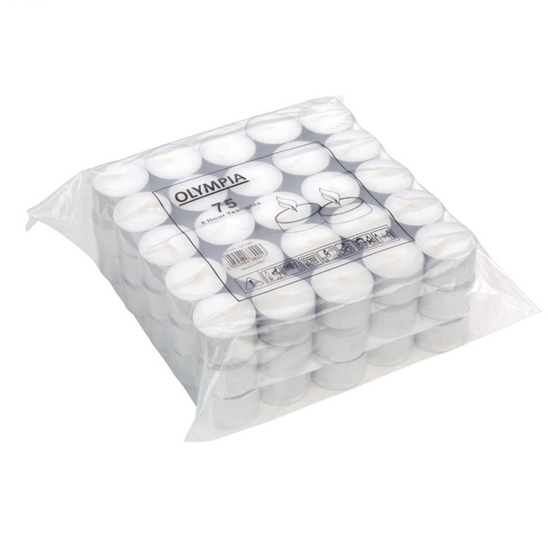 Olympia 8 Hour Tealights (Pack of 75) GF449